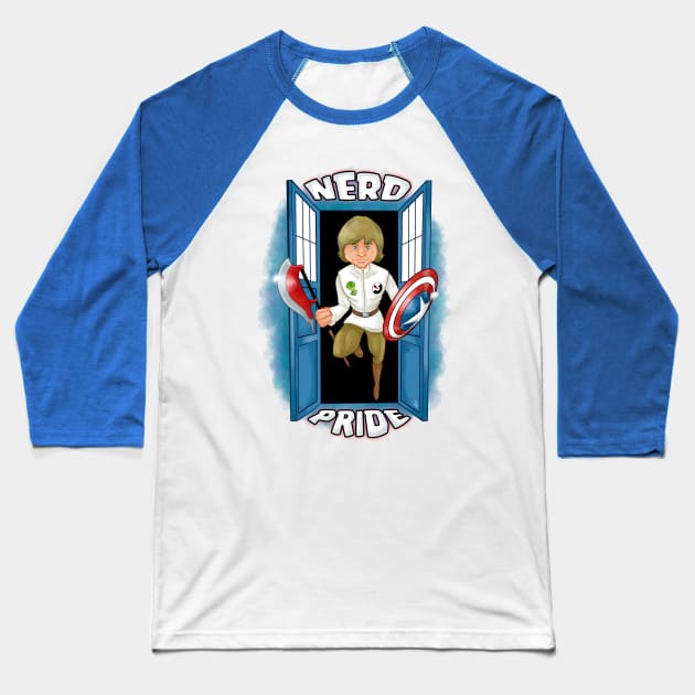 Nerd Pride Baseball T-Shirt by rednessdesign